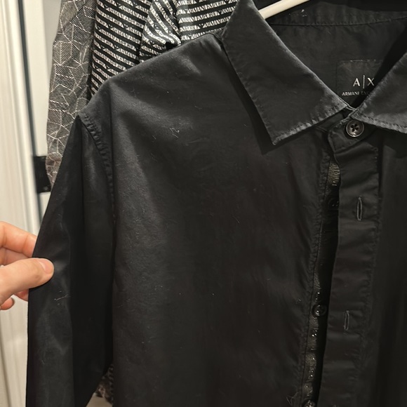 Armani exchange shirt black cool design 8 out of 10 condition - Picture 3 of 5